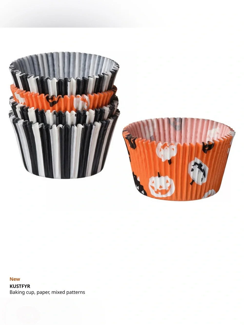 Halloween Baking Cups - Orange & Black Mixed Patterns